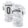 B.Bills #0 Keon Coleman Player Arctic Camo Salute to Service T-Shirt Hoodies Ndoa Stitched Jerseys