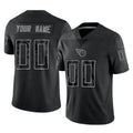Custom T.Titans Black Limited Reflective Home Game Any Name & Numbers Ndoa Stitched Jerseys