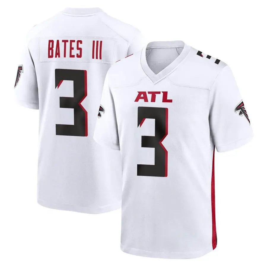 A.Falcons #3 Jessie Bates III Player White Home Game Ndoa Stitched Jerseys