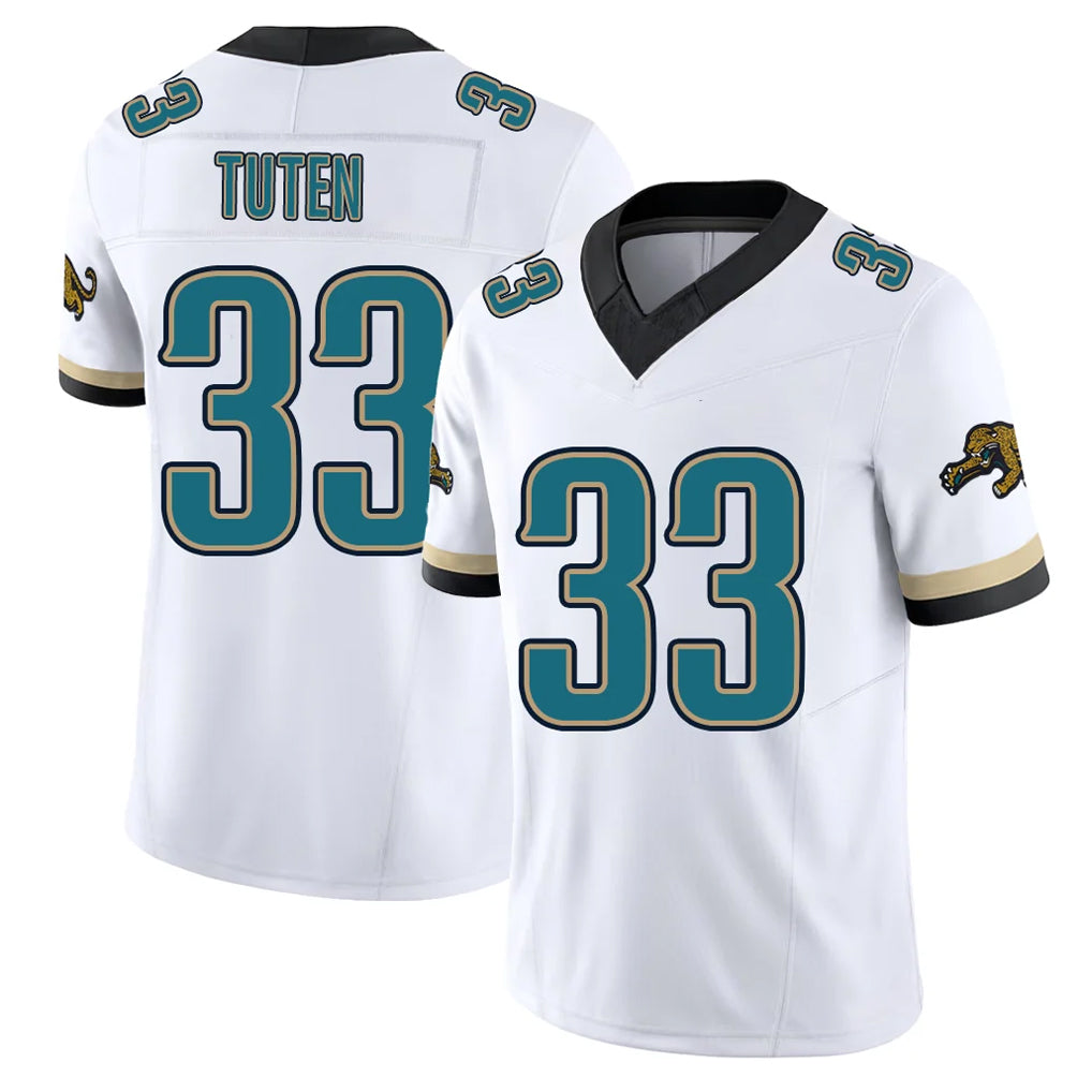 J.Jaguars #33 Bhayshul Tuten Player White Prowler Throwback Vapor F.U.S.E. Limited Home Game Ndoa Stitched Jerseys