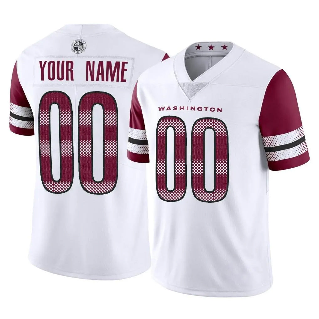 Custom W.Commanders White Limited Vapor Home Game Any Name & Numbers Ndoa Stitched Jerseys