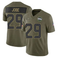 S.Seahawks #29 Josh Jobe Player Olive 2025 Salute To Service Limited Home Game Ndoa Stitched Jerseys