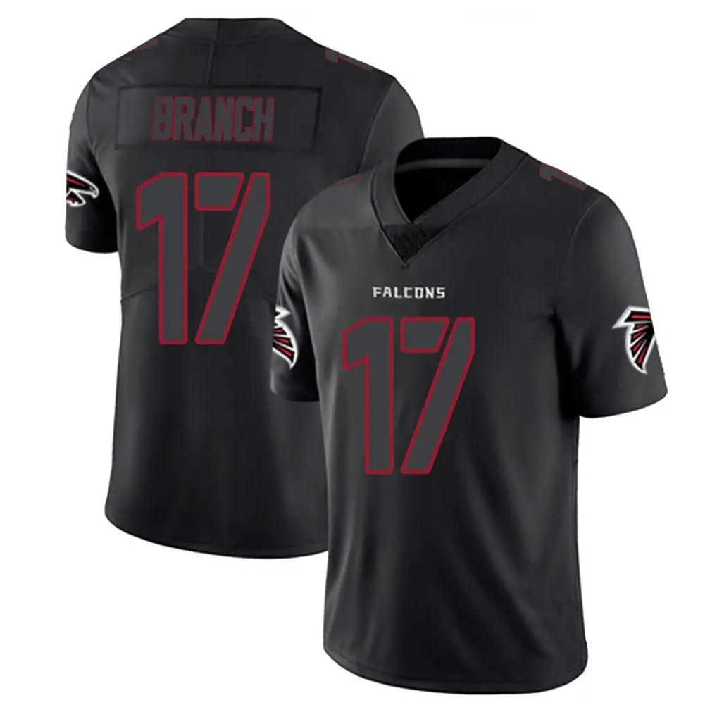 A.Falcons #17 Zachariah Branch Player Black Impact Limited Game Ndoa Stitched Jerseys