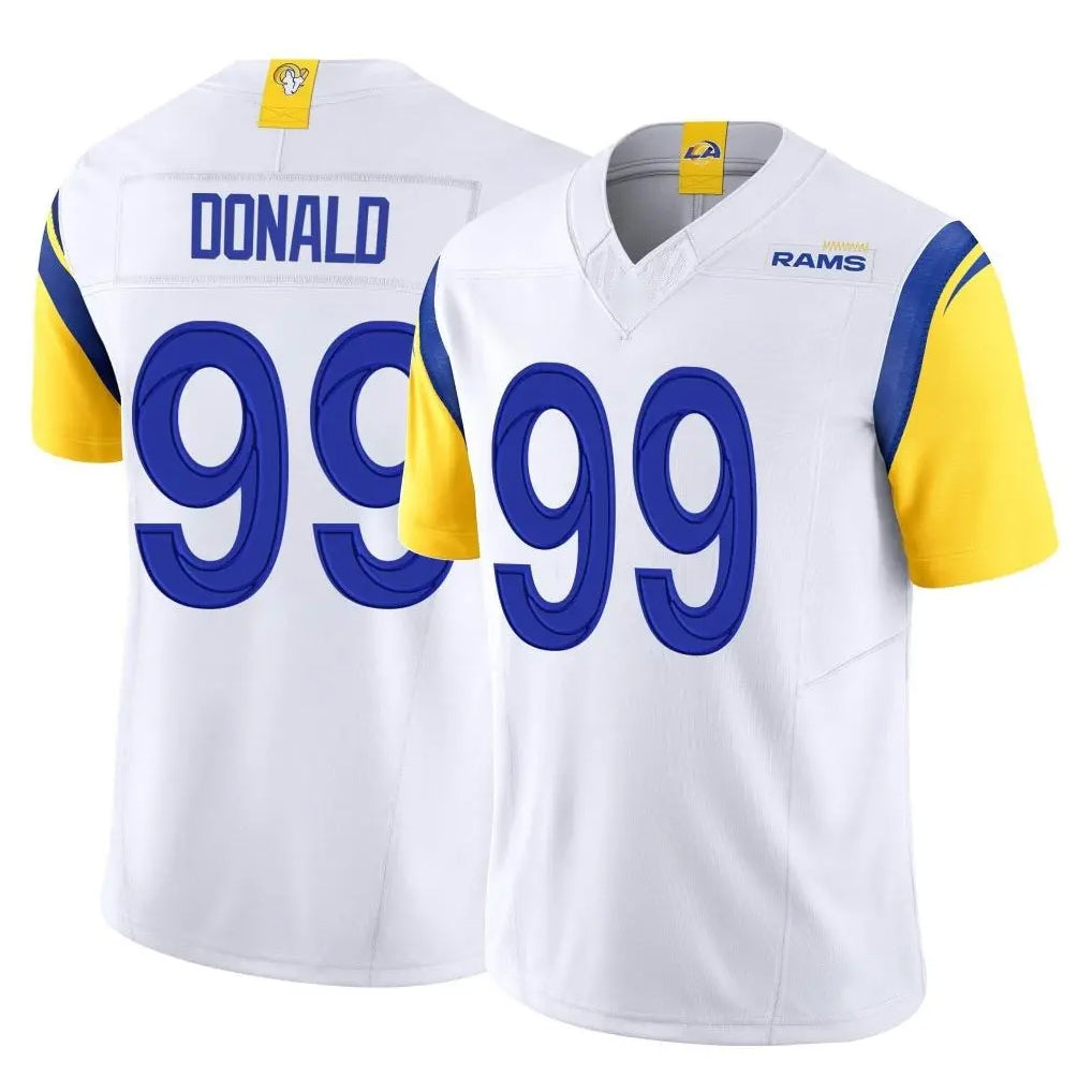 LA.Rams #99 Aaron Donald Player White Limited Vapor F.U.S.E. Home Game Ndoa Stitched Jerseys
