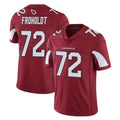 A.Cardinals #72 Hjalte Froholdt Player Cardinal Vapor Limited Home Game  Ndoa Stitched Jerseys