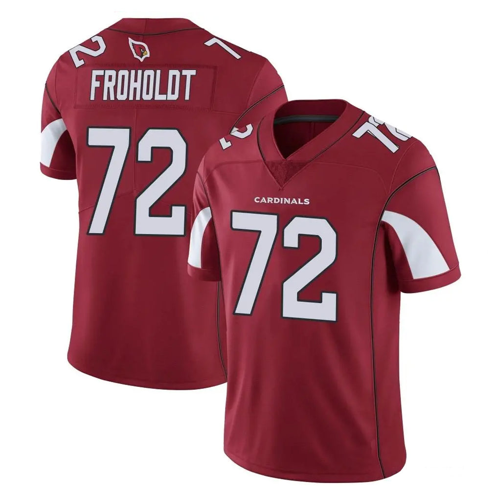 A.Cardinals #72 Hjalte Froholdt Player Cardinal Vapor Limited Home Game  Ndoa Stitched Jerseys