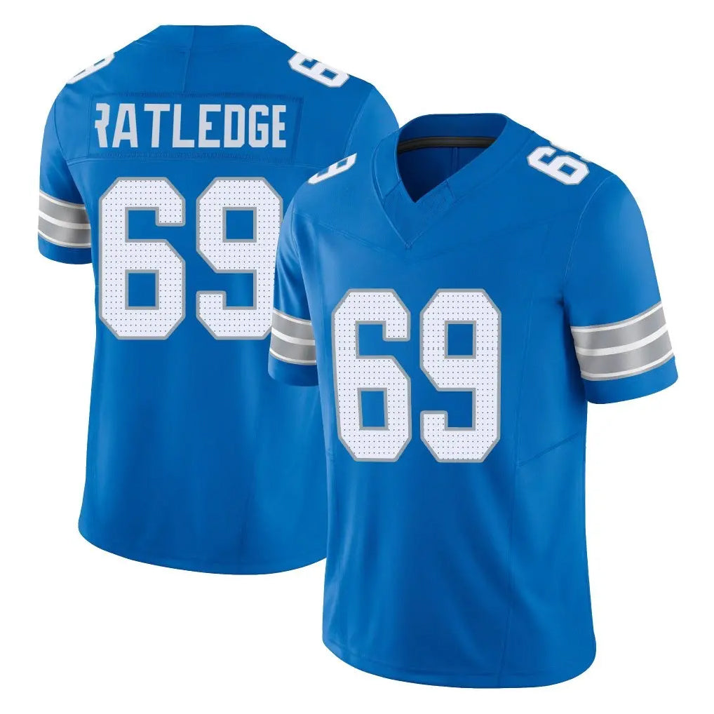 D.Lions #69 Tate Ratledge Player Blue Limited Vapor F.U.S.E. Alternate Home Game Ndoa Stitched Jerseys