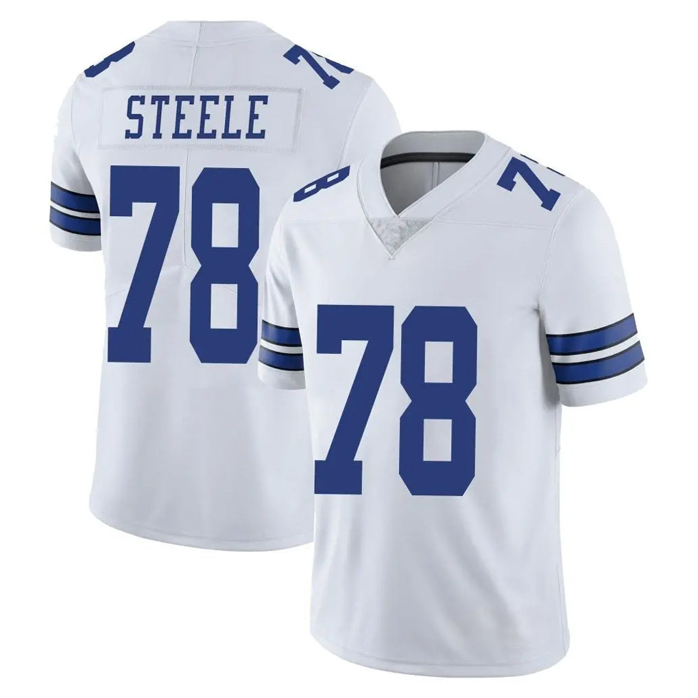 D.Cowboys #78 Terence Steele Player White Vapor Untouchable Limited Home Game Ndoa Stitched Jerseys