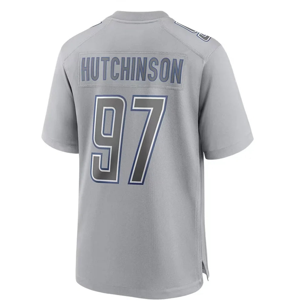D.Lions #97 Aidan Hutchinson Player Gray Atmosphere Fashion Home Game Ndoa Stitched Jerseys