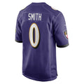 B.Ravens #0 Roquan Smith Player Purple Alternate Home Game Ndoa Stitched Jerseys