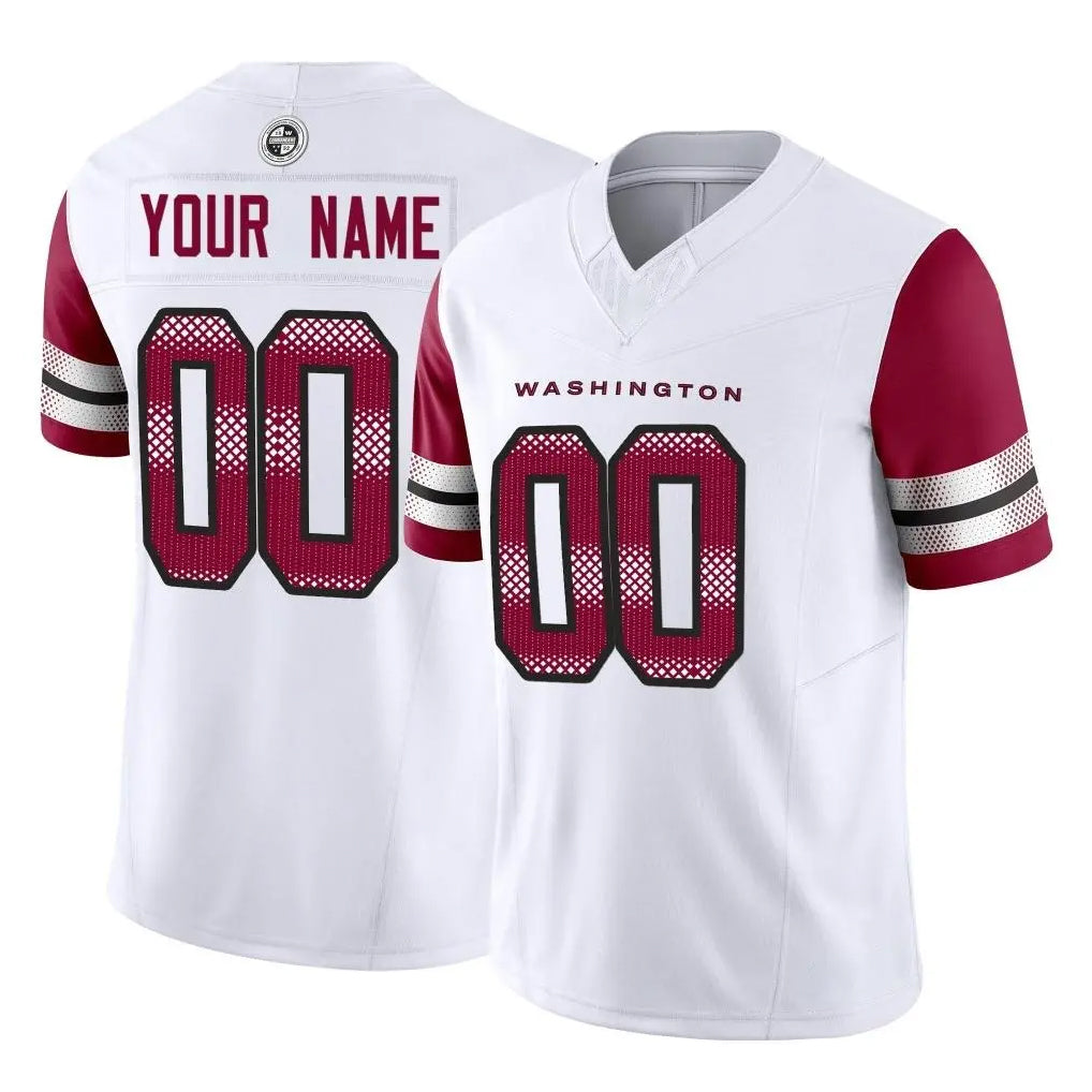 Custom W.Commanders White Vapor F.U.S.E. Limited Home Game Any Name & Numbers Ndoa Stitched Jerseys