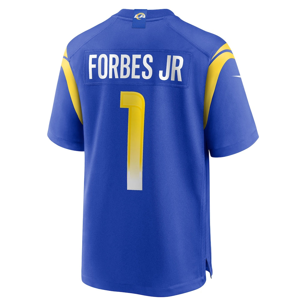 Ndoa LA.Rams #1 Emmanuel Forbes Jr. Royal Team Game Jersey