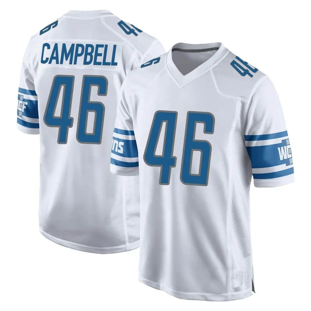 D.Lions #46 Jack Campbell Player White Home Game Ndoa Stitched Jerseys