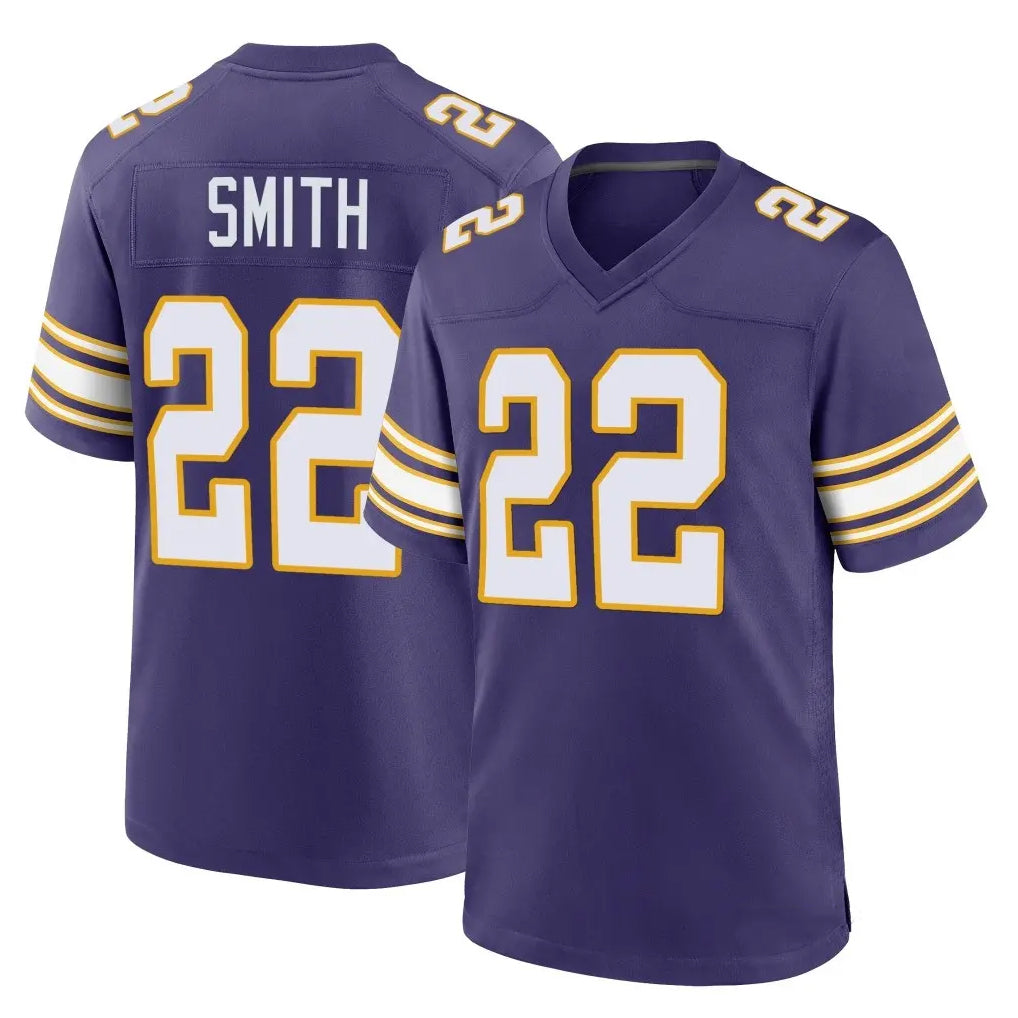 MN.Vikings #22 Harrison Smith Player Purple Classic Home Game Ndoa Stitched Jerseys