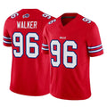 B.Bills #96 Deone Walker Player Red Vapor F.U.S.E. Jersey Limited Home Game Ndoa Stitched Jerseys