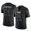 P.Eagles #11 Jihaad Campbell Player Black Reflective Limited Home Game Ndoa Stitched Jerseys