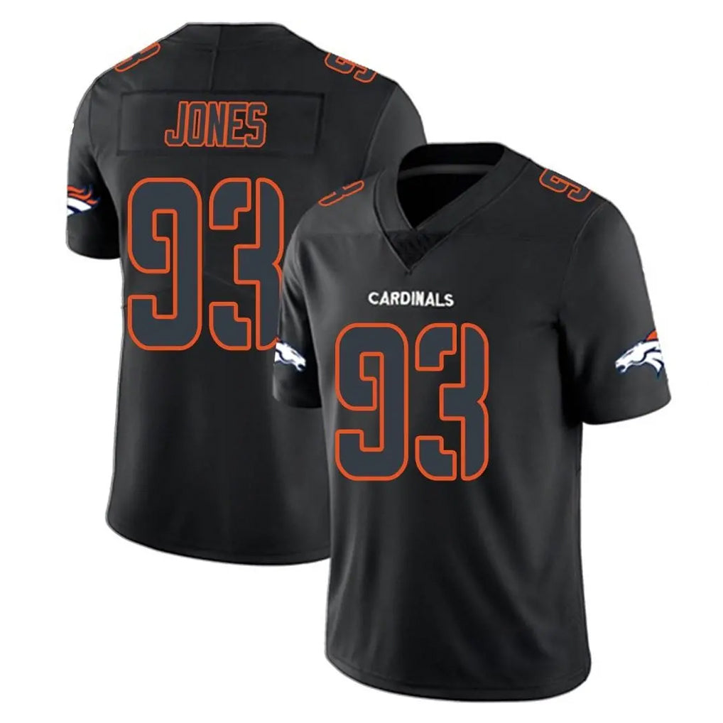 D.Broncos #93 D.J. Jones Player Black Impact Limited Game Ndoa Stitched Jerseys
