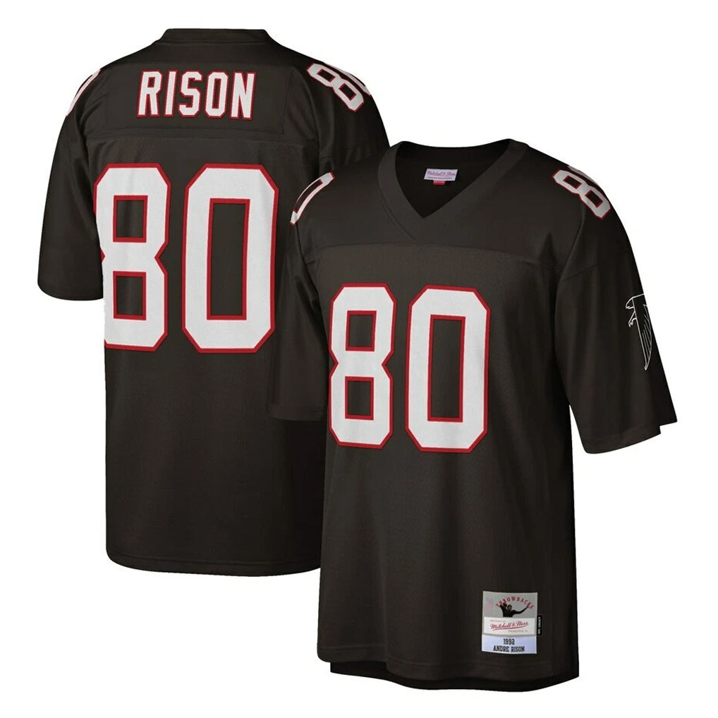 A.Falcons #80 Andre Rison Player Mitchell & Ness Black 1992 Legacy Ndoa Stitched Jerseys