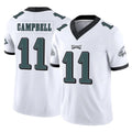 P.Eagles #11 Jihaad Campbell Player White Limited Vapor F.U.S.E. Home Game Ndoa Stitched Jerseys