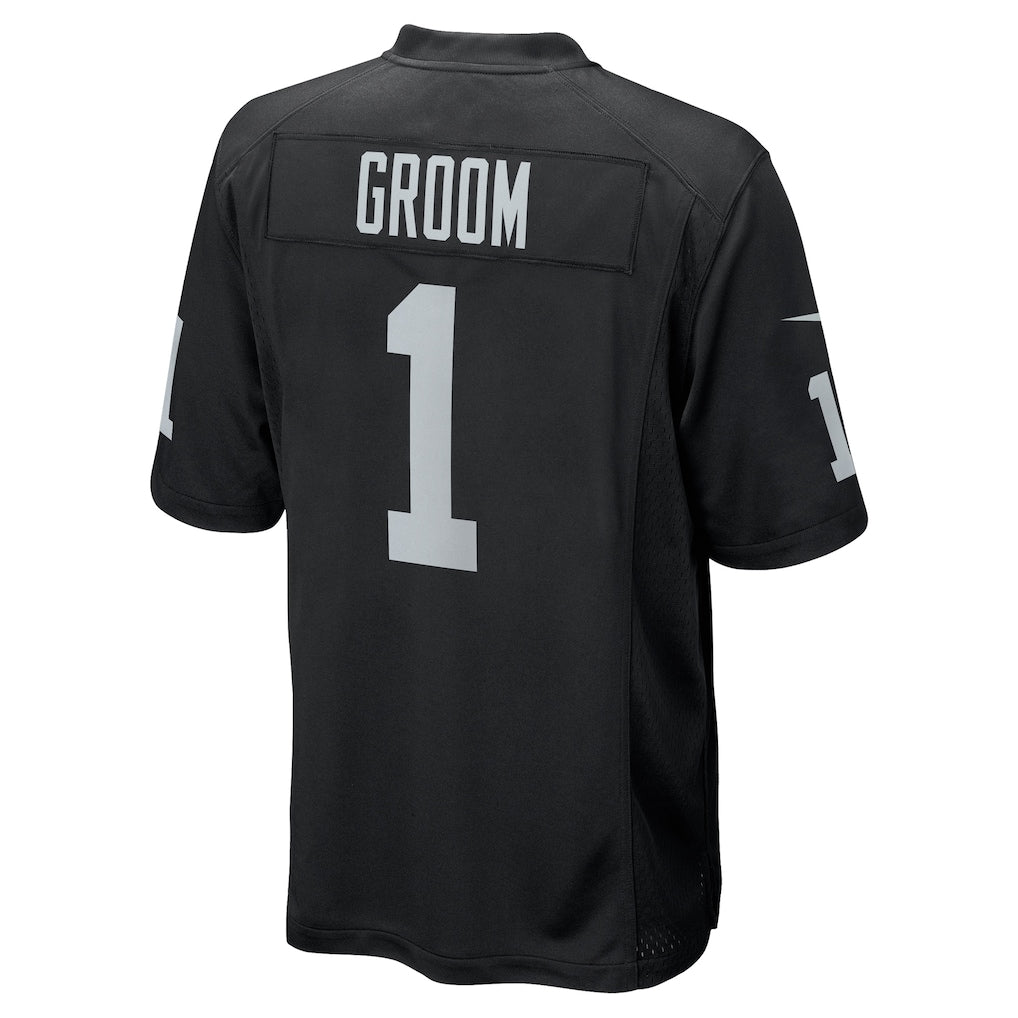 Ndoa LV.Raiders #1 Groom Black Game Jersey