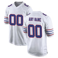 Custom B.Bills White Alternate Game Any Name & Numbers Ndoa Stitched Jerseys
