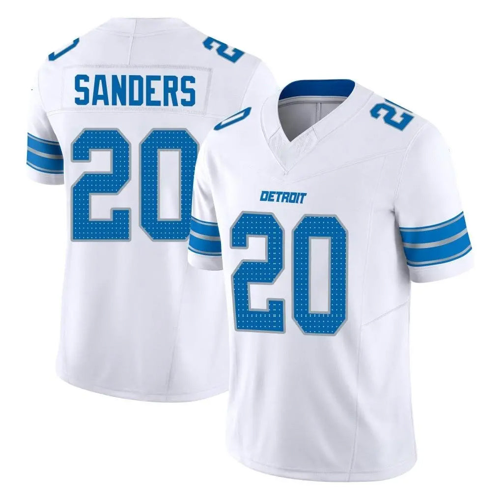 D.Lions #20 Barry Sanders Player White Limited Vapor F.U.S.E. Alternate Home Game Ndoa Stitched Jerseys