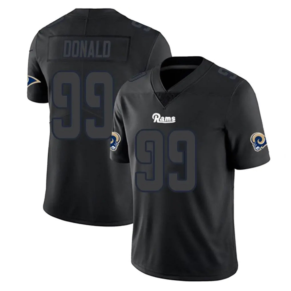 LA.Rams #99 Aaron Donald Player Black Impact Limited Home Game Ndoa Stitched Jerseys