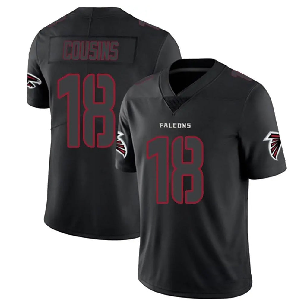 A.Falcons #18 Kirk Cousins Player Black Impact Limited Game Ndoa Stitched Jerseys
