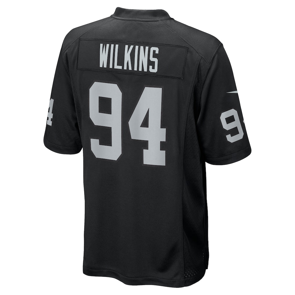 Ndoa LV.Raiders #94 Christian Wilkins Black Team Game Jersey