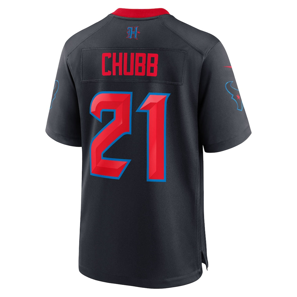 Ndoa H.Texans #21 Nick Chubb Navy Alternate 2 Game Jersey