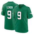 P.Eagles #9 Makai Lemon Player Green Kelly Alternate Home Game Ndoa Stitched Jerseys