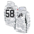 D.Lions #58 Penei Sewell Player Arctic Camo Salute to Service Hoodies Limited Game Ndoa Stitched Jerseys