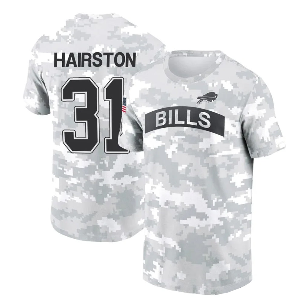 B.Bills #31 Maxwell Hairston Player Arctic Camo Salute to Service T-Shirt Hoodies Ndoa Stitched Jerseys