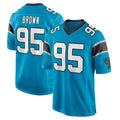 C.Panthers #95 Derrick Brown Player Blue Game Ndoa Stitched Jerseys