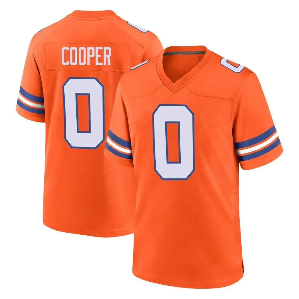 D.Broncos #0 Jonathon Cooper Player Orange Alternate Collection Throwback Game Ndoa Stitched Jerseys