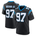 C.Panthers #97 Bobby Brown III Player Black Limited Home Game Ndoa Stitched Jerseys