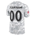 Custom B.Ravens Arctic Camo Salute to Service Limited Any Name & Numbers Ndoa Stitched Jerseys