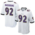 B.Ravens #92 Nnamdi Madubuike Player White Alternate Home Game Ndoa Stitched Jerseys