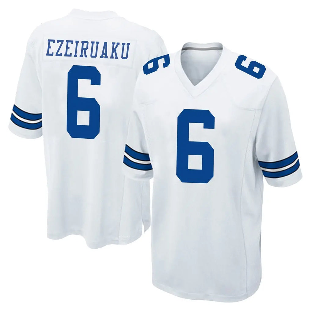 D.Cowboys #6 Donovan Ezeiruaku Player White Home Game Ndoa Stitched Jerseys
