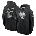 J.Jaguars #12 Travis Hunter Player 2026 Black Logo Pullover Hoodies Limited Game Ndoa Stitched Jerseys
