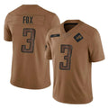 D.Lions #3 Jack Fox Player Brown Salute To Service Limited Ndoa Stitched Jerseys