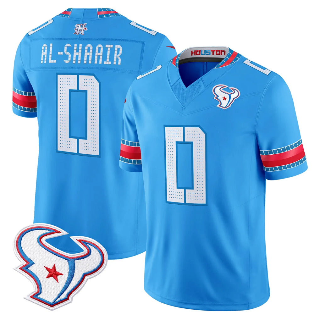 H.Texans #0 Azeez Al-Shaair Player Blue 2026 Rivalries Vapor Limited Home Game Ndoa Stitched jerseys