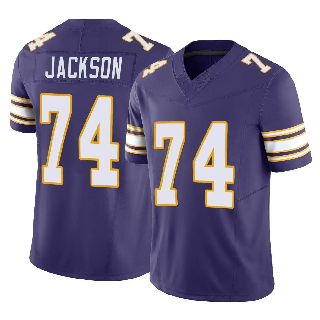 MN.Vikings #74 Donovan Jackson Player Purple Limited Classic Vapor F.U.S.E. Home Game Ndoa Stitched Jerseys