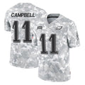 P.Eagles #11 Jihaad Campbell Player Arctic Camo Salute to Service Limited Game Ndoa Stitched Jerseys
