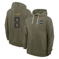 S.Seahawks #8 Jadarian Price Player Olive Salute to Service Pullover Hoodies Limited Ndoa Stitched Jerseys