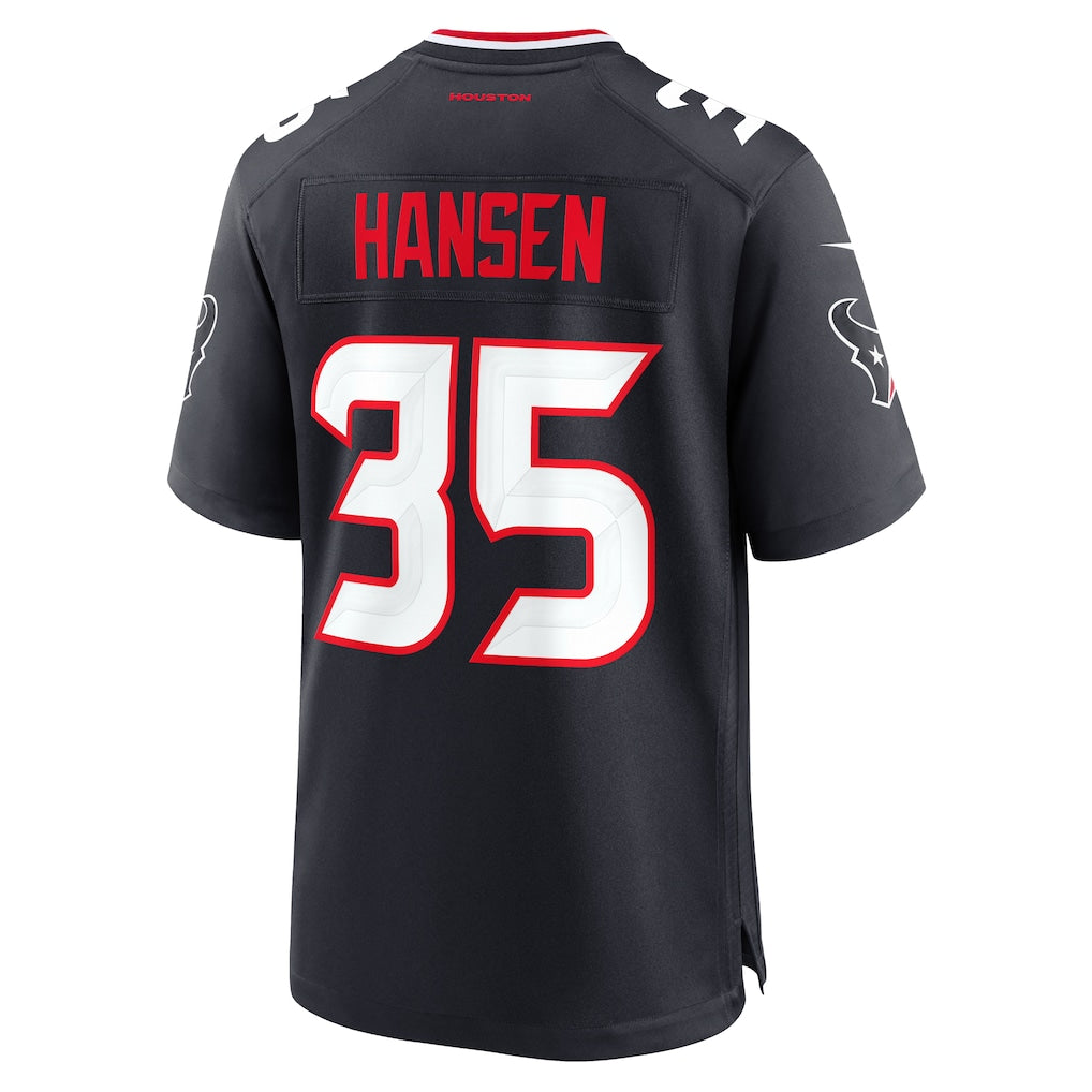 Ndoa H.Texans #35 Jake Hansen Navy Team Game Jersey