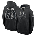 LA.Rams #69 Kevin Dotson Player 2026 Black Logo Pullover Hoodies Limited Game Ndoa Stitched Jerseys