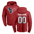 Custom H.Texans Red Pro Line Pullover Hoodie Limited Game Any Name & Numbers Ndoa Stitched Jerseys