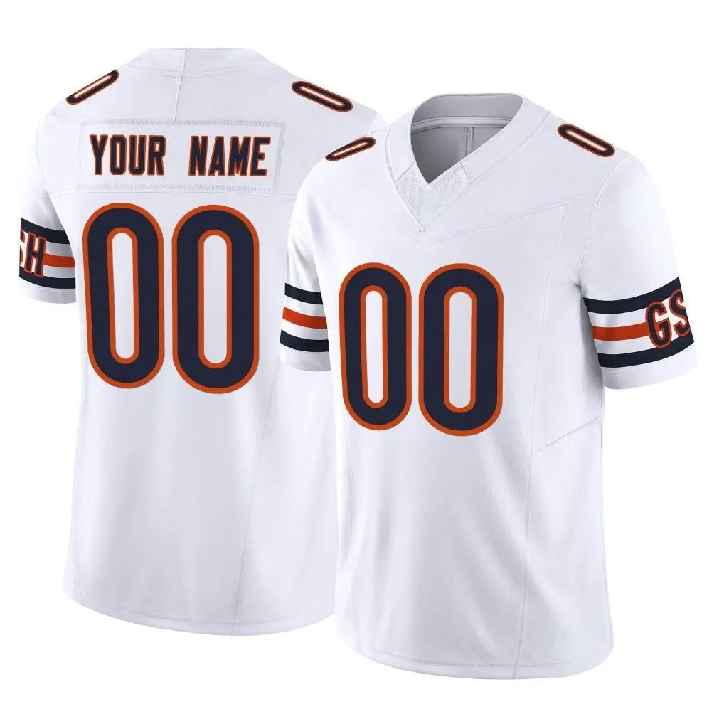 Custom C.Bears White Vapor F.U.S.E. Limited Home Game Any Name & Numbers Ndoa Stitched Jerseys