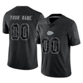 Custom KC.Chiefs Black Limited Reflective Game Any Name & Numbers Ndoa Stitched Jerseys